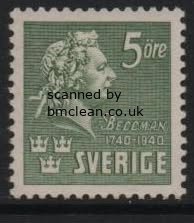 (image for) 1940 Carl Michael Bellman (Perf 12½)