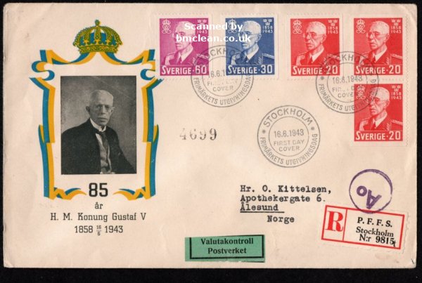 (image for) 1943 85th Birthday (FDC)