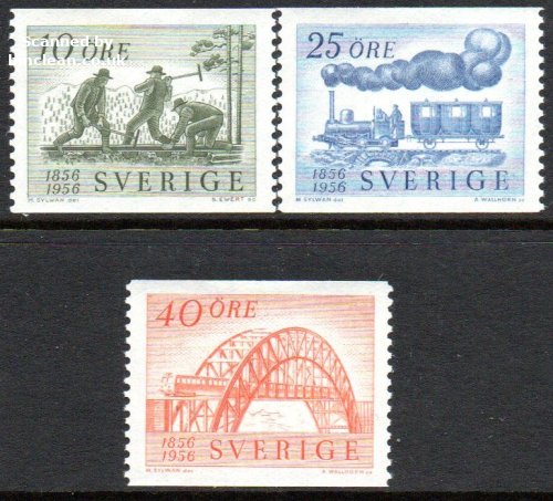 (image for) 1956 Railway Centenary (3v)