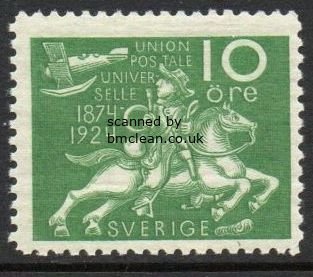 (image for) 1924 50th Anniversary of U.P.U. 10ø Green (Watermark)
