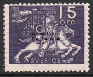 (image for) 1924 50th Anniversary of U.P.U. 15ø Violet