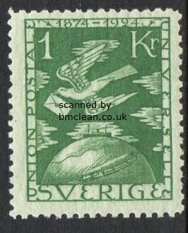 (image for) 1924 50th Anniversary of U.P.U. 1 Kr. Green