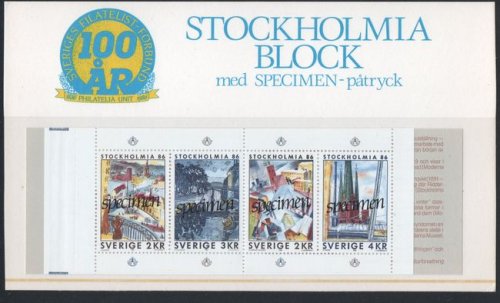 (image for) 1985 Stockholmia 86 (3rd series) Specimen Booklet