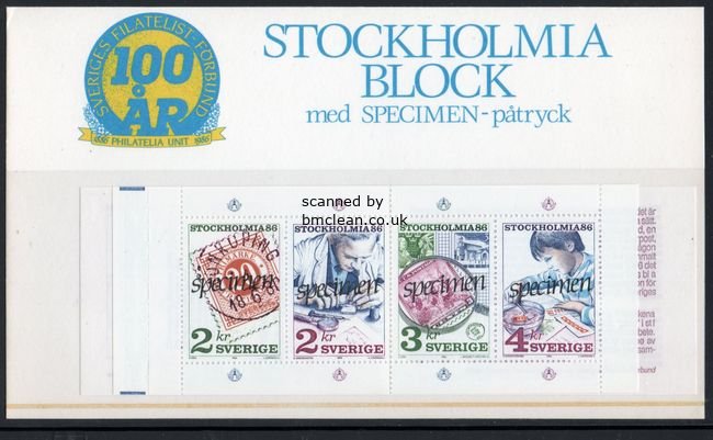 (image for) 1986 Stockholmia 86 (4th series) Specimen Booklet