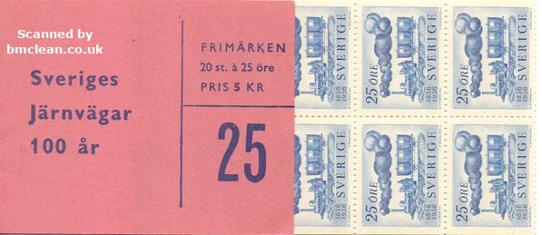 (image for) 1956 Centenary of Swedish Railways 5 Kr (Booklet)