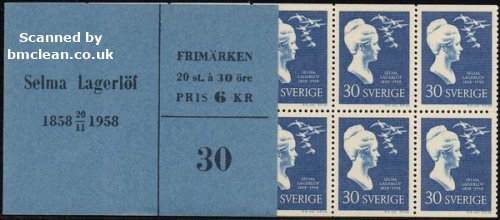 (image for) 1958 Selma Lagerlof 6 Kr (Booklet)