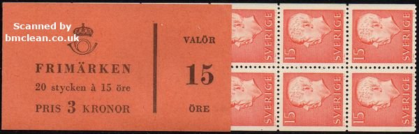 (image for) 1961 Gustaf VI Adolf 3 Kr (Booklet)