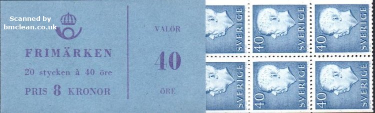 (image for) 1964 King Gustav VI Adolf 8 Kr (Booklet)