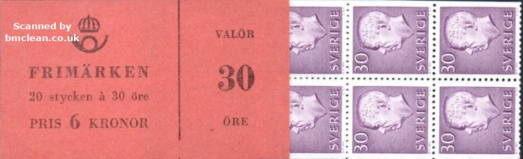 (image for) 1964 King Gustav VI Adolf 6 Kr (Booklet)