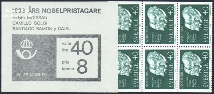 (image for) 1966 Nobel Prize Winners of 1906 8 Kr (Booklet)
