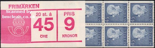 (image for) 1967 Gustaf VI Adolf 9 Kr (Pink Booklet)