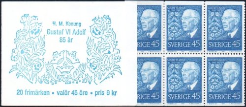 (image for) 1967 Birthday of King Gustav VI Adolf 9 Kr (Booklet)