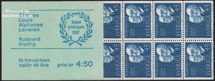 (image for) 1967 Nobel Prize Winners of 1907 4.50 Kr (Booklet)