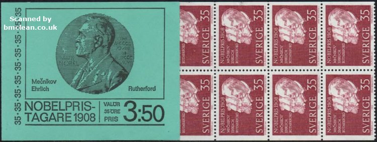 (image for) 1968 Nobel Prize Winners of 1908 3.50 Kr (Booklet)