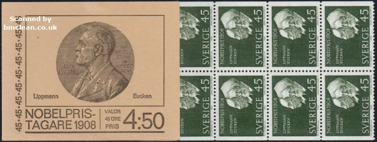 (image for) 1968 Nobel Prize Winners of 1908 4.50 Kr (Booklet)