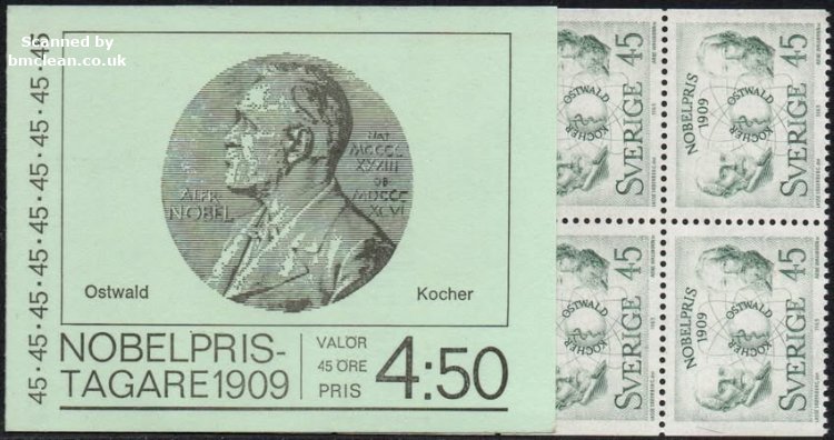 (image for) 1969 Nobel Prize Winners of 1909 4.50 Kr (Booklet)