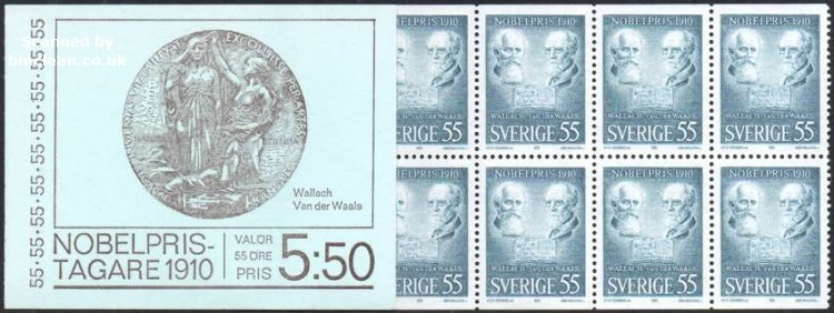(image for) 1970 Nobel Prize Winners of 1910 5.50 Kr (Booklet)