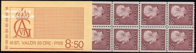 (image for) 1971 Gustaf VI Adolf 8.50 Kr (Booklet)