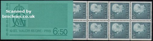 (image for) 1971 Gustaf VI Adolf 6.50 Kr (Booklet)