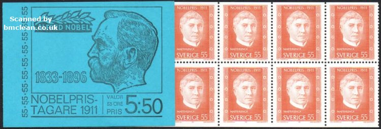 (image for) 1971 Nobel Prize Winners of 1911 5.50 Kr (Booklet)