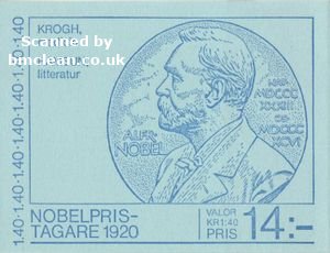 (image for) 1980 Nobel Prize Winners 1920- 14 Kr (Booklet)