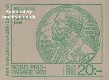 (image for) 1980 Nobel Prize Winners 1920- 20 Kr (Booklet)