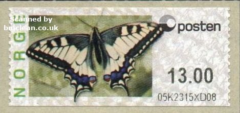 (image for) Butterfly Labels Swallowtail 13.00 Kr.