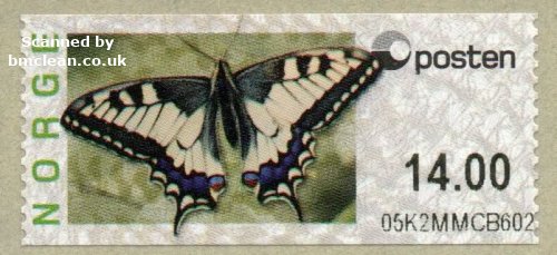 (image for) 2008 Butterfly - Swallowtail 14.00 Kr.