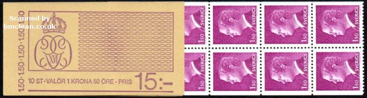 (image for) 1980 Carl XVI Gustav 1 Kr 50 Mauve (Booklet)