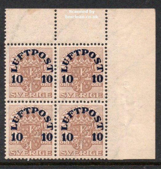 (image for) 1920 Airmail Overprints 10ø Block (U/M)