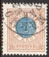 (image for) 1878 1Kr Blue & Brown Perf 13