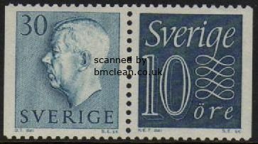 (image for) Gustav VI 30ø pair with 10ø Blue