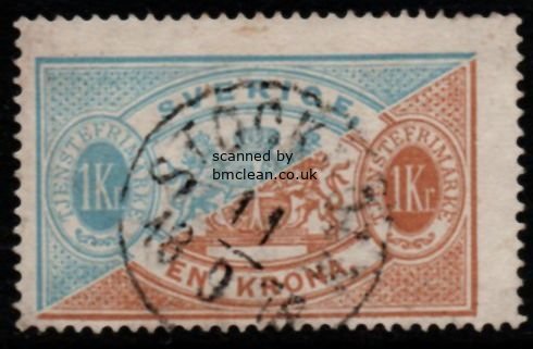 (image for) 1 Kr Blue & Brown