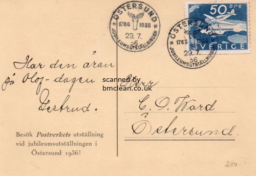 (image for) 1936 Postcard OSTERSUND Jubilee
