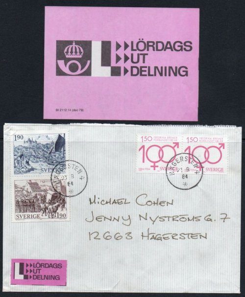 (image for) 1984 Saturday Delivery Cover & Labels Booklet