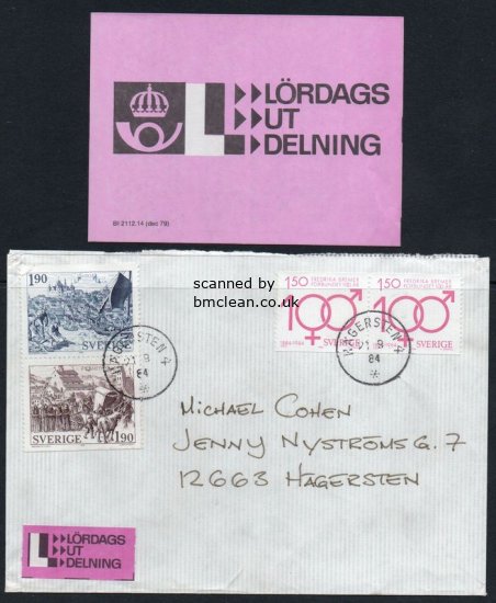 (image for) 1984 Saturday Delivery Cover & Labels Booklet