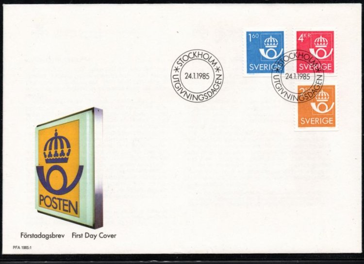 (image for) 1985 Posthorn Definitives FDC
