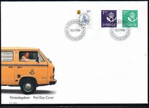 (image for) 1986 Posthorn Definitives FDC
