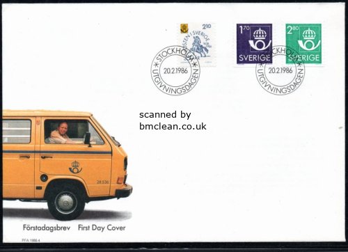 (image for) 1986 Posthorn Definitives FDC