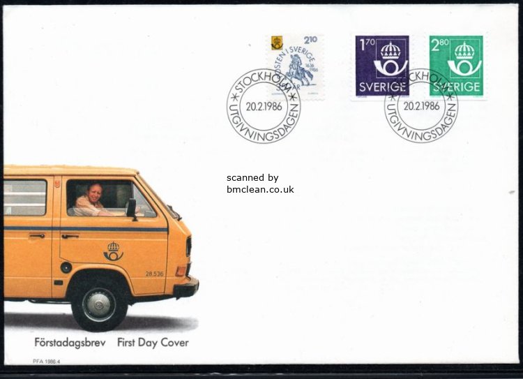 (image for) 1986 Posthorn Definitives FDC