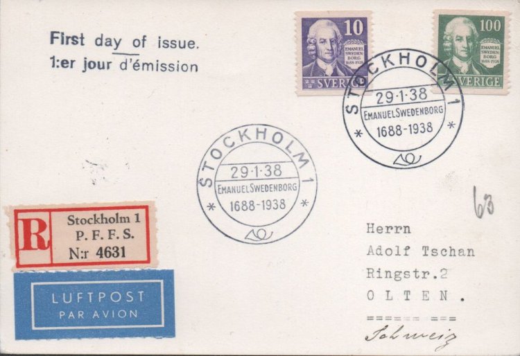 (image for) 1938 Emanuel Swedenborg (Card) - Click Image to Close
