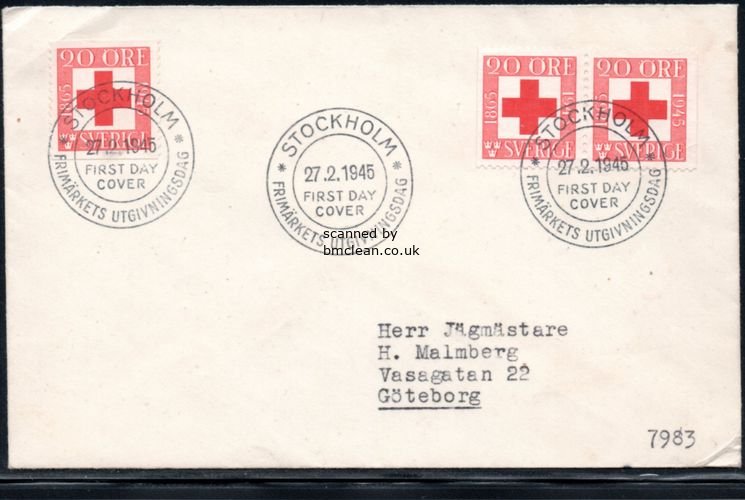 (image for) 1945 Red Cross Anniv. (FDC)