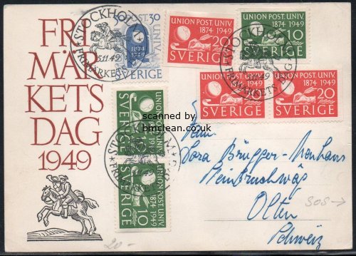 (image for) 1949 UPU Anniversary FDC [3]