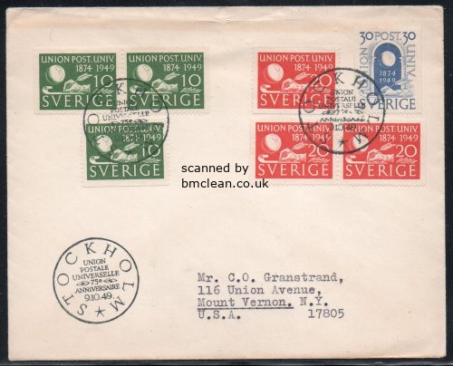 (image for) 1949 UPU Anniversary FDC [2]