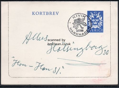 (image for) 1966 Letter Card 40ø