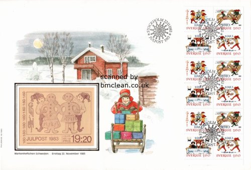 (image for) 1983 Christmas Cards Booklet FDC
