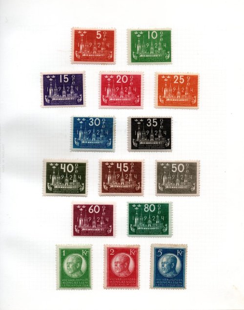 (image for) 1924 World Postal Congress Set (M/M) On Page