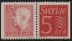 (image for) Gustav VI 15ø pair with 5ø Brown-Red