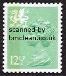 (image for) 12½p Pale Emerald Perf 15 x 14