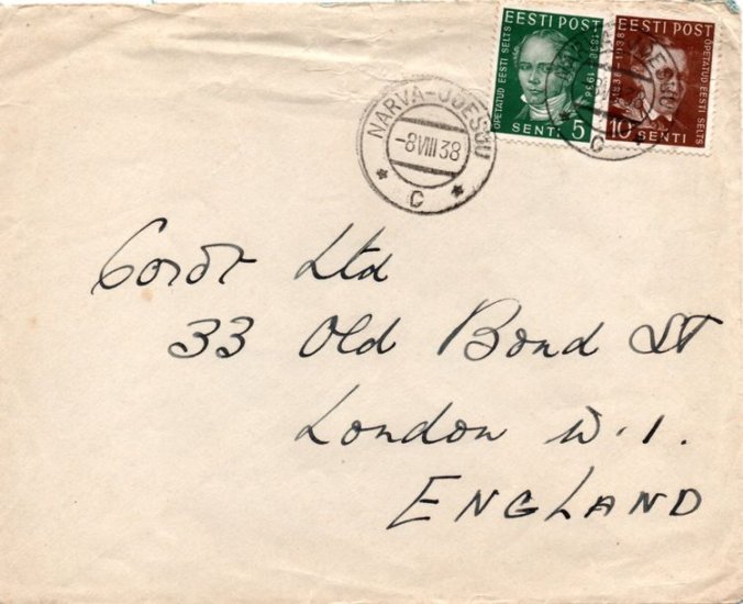 (image for) 1938 Cover to LONDON England
